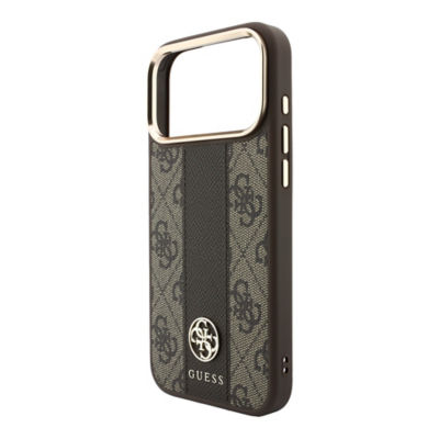 Guess 4G With Stripe & Metal Logo MagSafe Case For iPhone 18 Pro Max 7