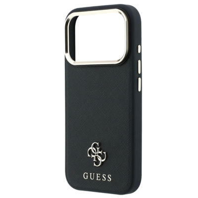 Guess Saffiano With Small 4G & Classic Logo MagSafe Case For iPhone 18 Pro Max 1