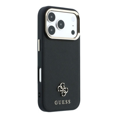 Guess Saffiano With Small 4G & Classic Logo MagSafe Case For iPhone 18 Pro Max 2