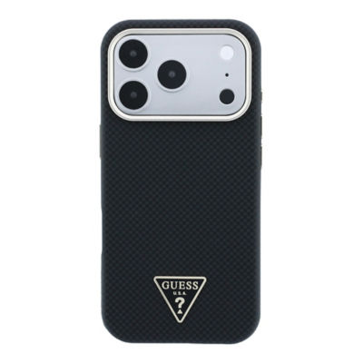 Guess PU Kevlar With Triangle Logo MagSafe Case For iPhone 18 Pro 3