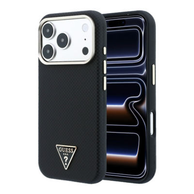 Guess PU Kevlar With Triangle Logo MagSafe Case For iPhone 18 Pro 6