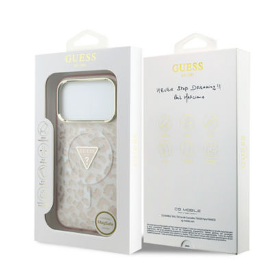 Guess Leopard Glitter MagSafe Case For iPhone 18 Pro Max 9