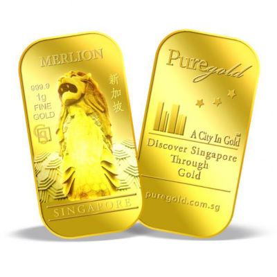 Puregold.sg 1g SG Merlion Classic Gold Bar 3