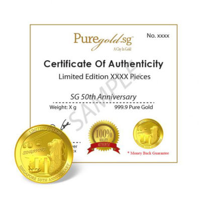 Puregold.sg 5g SG 50th Cable Car Gold Medallion (YEAR 2015) 4