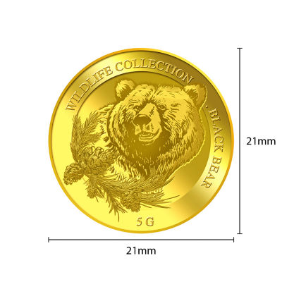 Puregold.sg 5g Black Bear Gold Medallion 3