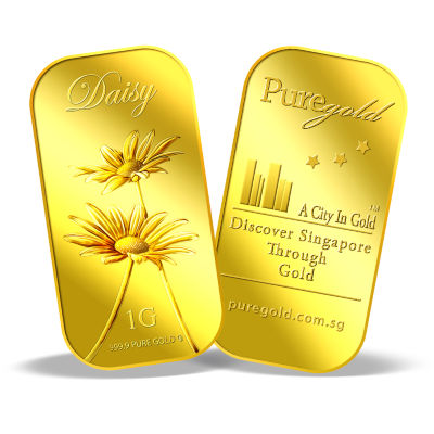 Puregold.sg 1g Daisy Gold Bar 3