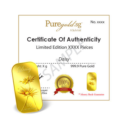 Puregold.sg 1g Daisy Gold Bar 4