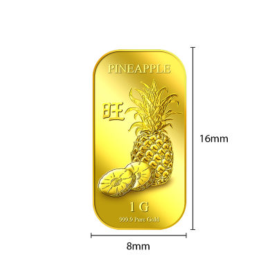 Puregold.sg 1G PROSPERITY PINEAPPLE (Series 3) GOLD BAR 5