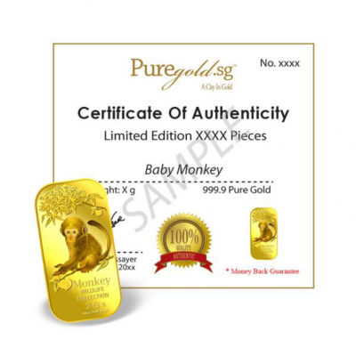 Puregold.sg 2g Baby Monkey Gold Bar 5