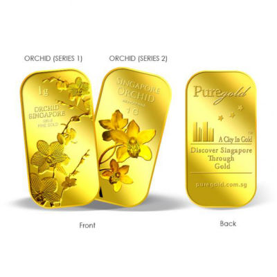 Puregold.sg SG Orchid Gold Bar Set — 1g x 2 (Series 1 & 2) 3