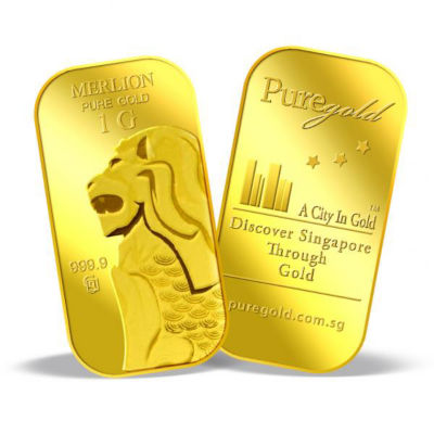 Puregold.sg 1g SG Merlion Red Dot Gold Bar 3