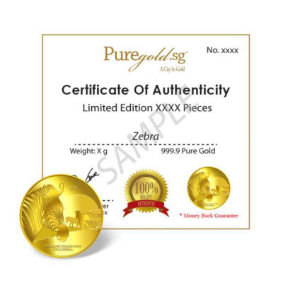 Puregold.sg 5g Zebra Gold Medallion 4