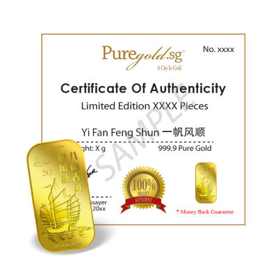 Puregold.sg 2g Yi Fan Feng Shun Gold Bar 4