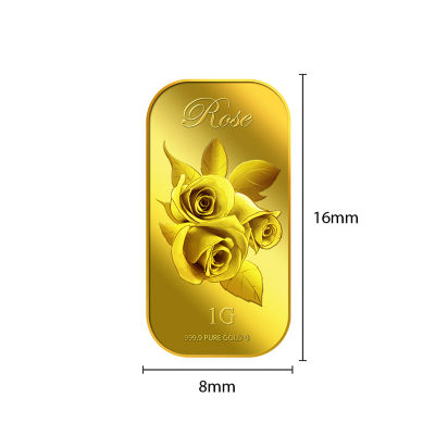 Puregold.sg 1g Small Rose (Series 2) Gold Bar 4