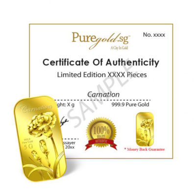 Puregold.sg 5g Carnation Gold Bar 4