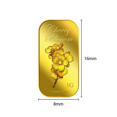 Puregold.sg 1g Cherry Blossom Gold Bar 4