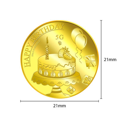 Puregold.sg 5g Happy Birthday Gold Medallion 3
