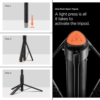 SPIGEN Auto-Open Tripod Selfie Stick Black S541W 7