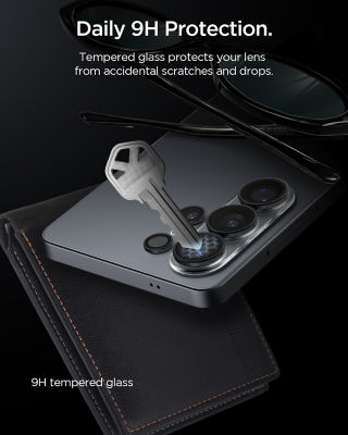 SPIGEN [2 Pack] Spigen Samsung S26 Ultra Camera Lens Protector 6.9" EZ Fit Optik Pro HD Tempered Glass 4