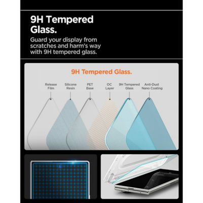 SPIGEN [2 Pack] Spigen Samsung Z Fold 8 Ultra / Z Fold 7 Tempered Glass EZ Fit Pro HD Screen Protector 7