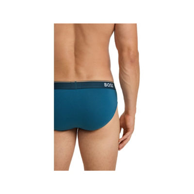 BOSS Three-Pack Of Logo-Waistband Briefs In Stretch Cotton 3