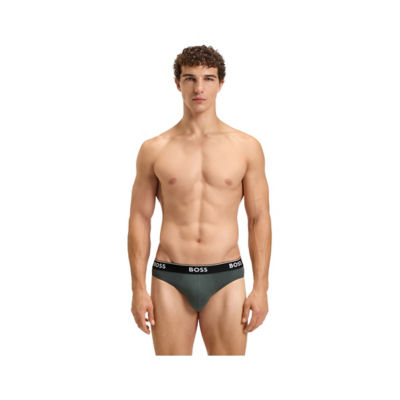 BOSS Three-Pack Of Logo-Waistband Briefs In Stretch Cotton 5