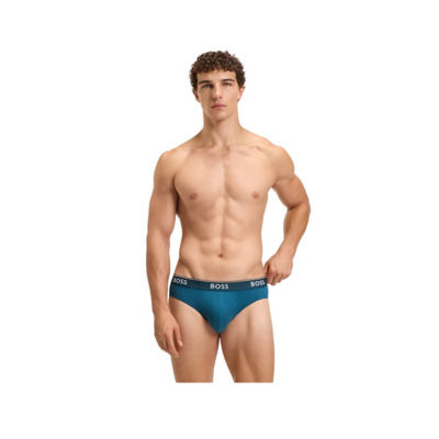 BOSS Three-Pack Of Logo-Waistband Briefs In Stretch Cotton 6