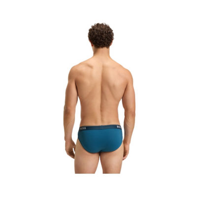 BOSS Three-Pack Of Logo-Waistband Briefs In Stretch Cotton 7