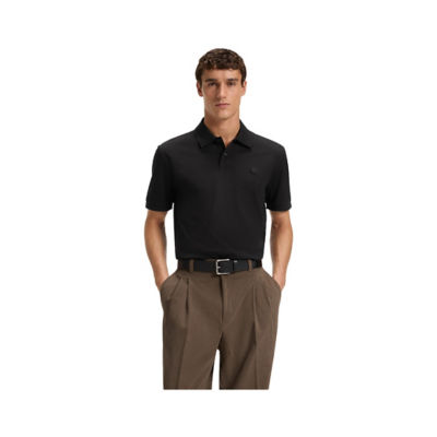 BOSS Mercerised-Cotton Polo Shirt With Double B Monogram 4