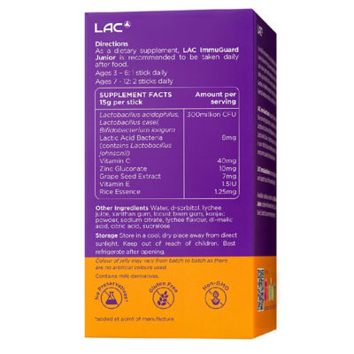 LAC ImmuGuard™ Junior With Probiotics (15g x 30 jelly sticks) 4