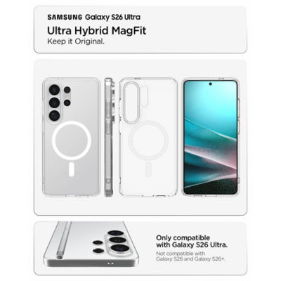 Spigen Samsung S26 Ultra Case 6.9" Ultra Hybrid MagFit Qi2 Magnetic Phone Case Galaxy S26 Ultra Case 4