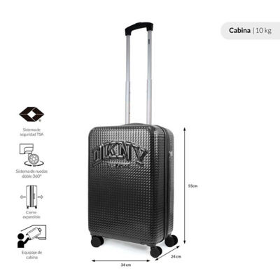 DKNY Hot Town ABS Trolley 20" Cabin Black 4