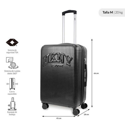 DKNY Hot Town ABS Trolley 24" Medium Black 3