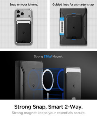 SPIGEN Universal Passport Holder Black with Magsafe wallet 4