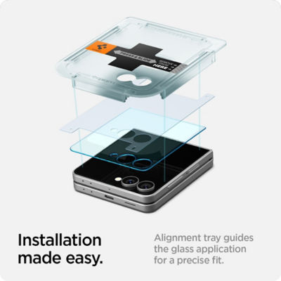Spigen Samsung Z Flip 8 / Flip 7 Tempered Glass EZ Fit HD [1 Pack] Galaxy Z Flip 8 Screen Protector 4