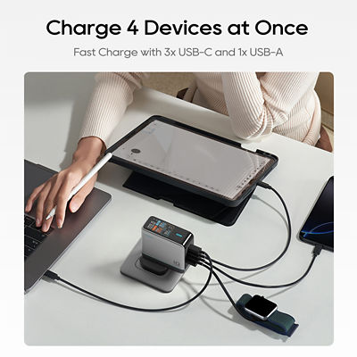 CUKTECH 10 Super Charger Ultra 120W GaN Smart Display Charger with USB-C Cable AD1204UK 4