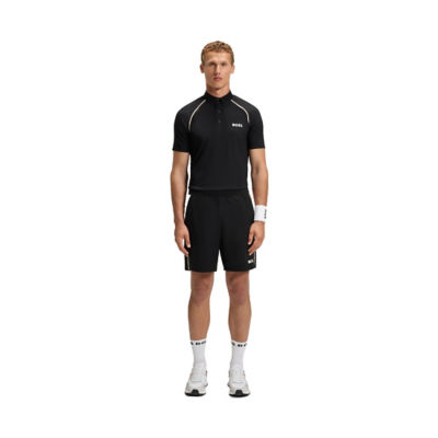 BOSS Active Signature-Stripe Polo Shirt With Odour Control 2