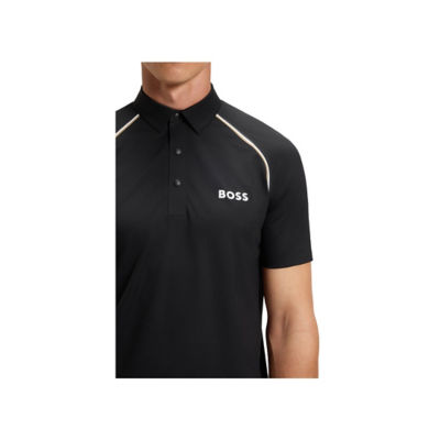 BOSS Active Signature-Stripe Polo Shirt With Odour Control 3