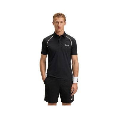 BOSS Active Signature-Stripe Polo Shirt With Odour Control 4