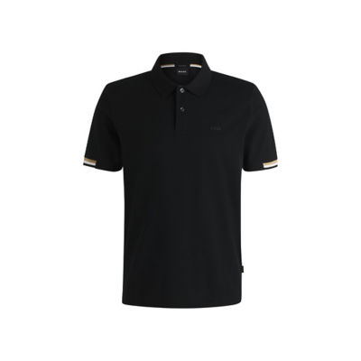 BOSS Rubberised-Logo Polo Shirt In Mercerised Cotton 1