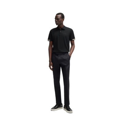 BOSS Rubberised-Logo Polo Shirt In Mercerised Cotton 2