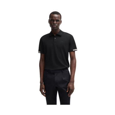 BOSS Rubberised-Logo Polo Shirt In Mercerised Cotton 4