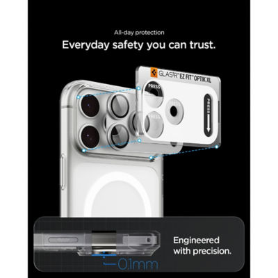 Spigen iPhone 18 Pro Max Camera Lens Protector [1 Pack] Optik Pro XL EZ Fit iPhone Lens Protector 6