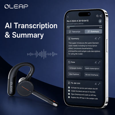 Oleap Archer AI Meeting Headset With ANC Microphone 4
