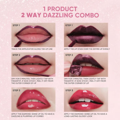 JUDYDOLL PEEL OFF STAIN AND PLUMPING OIL DUO 3