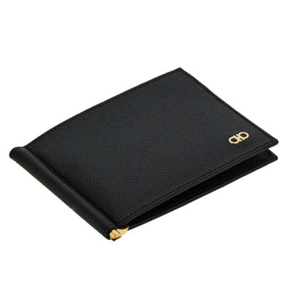 FERRAGAMO Gancini Men's Wallet With Money Clip Black 776473 3