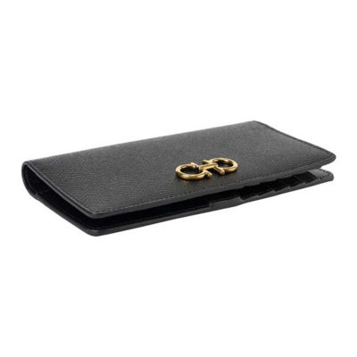 FERRAGAMO Gancini Continental Wallet Black 726510 3