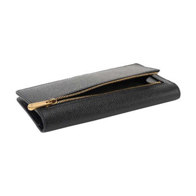 FERRAGAMO Gancini Continental Wallet Black 726510 5