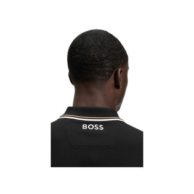 BOSS Contrast-Logo Polo Shirt In A Cotton Blend 3