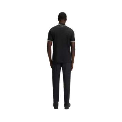 BOSS Contrast-Logo Polo Shirt In A Cotton Blend 5